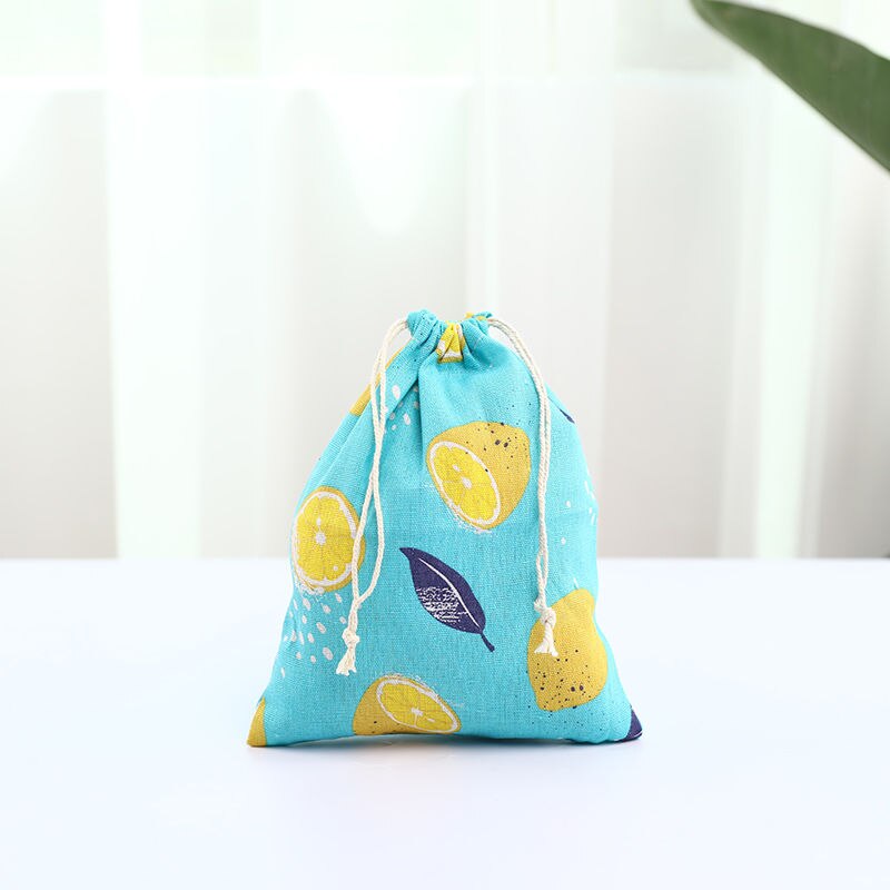 Koord Tassen Mooie Vruchten Gedrukt Harajuku Eenvoudige Canvas Kleurrijke Pouches Mode Vrije Tijd Vrouwelijke Tas: 2lemon