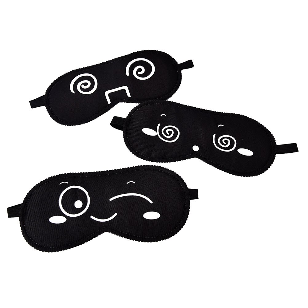 Voyage Normal ombre noir dessin animé impression femmes hommes enfants ombre sommeil yeux couverture yeux Blinder dormir masque pour les yeux