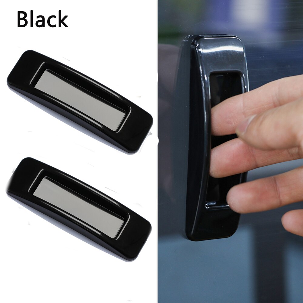 1 para samoprzylepne klamki robić drzwi plastikowa wielofunkcyjna szafa ciągnie gałka robić szafki szafka pochwyty elementy meblowe: czarny