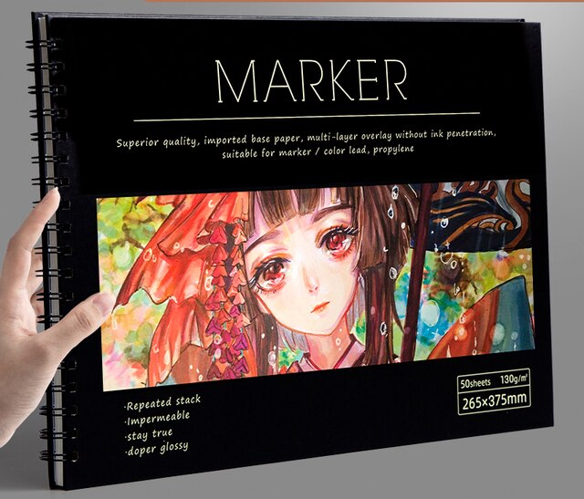 50 Sheets 8k/16k/a4 Thicken Paper Sketch Book Student Art Painting Drawing Watercolor Book Graffiti Sketchbook School Stationery: 8K / B