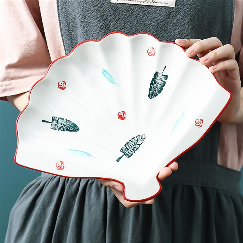 1Pc Dom sektor posiłek płyta ceramiczna kreatywna taca gastronomiczna deser pojemnik na owoce