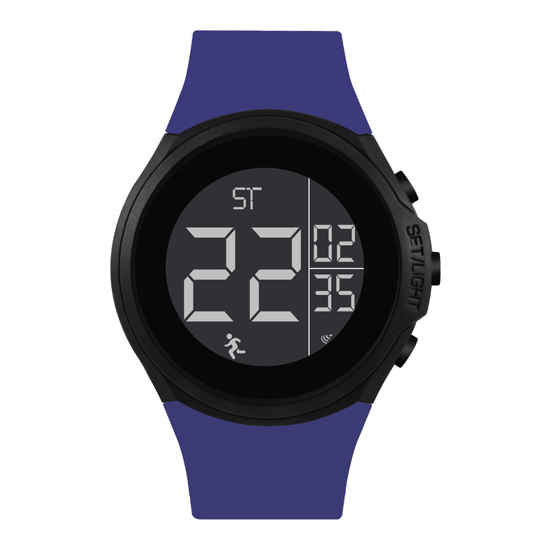 Herren-Digitaluhr, wasserdicht, Sport, multifunktional, Gummi, für Herren, Fitness, Sportler, Zeitmessung, elektronische Uhren, Reloj 2025: Blau