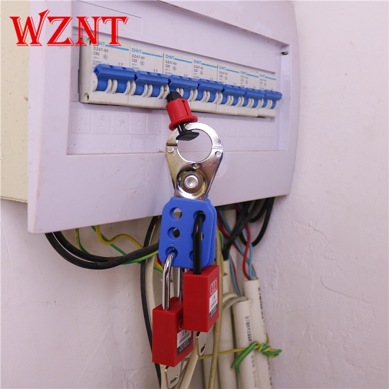 25mm Blue 6 hole Vinyl Coated Safety Lock out Tag out Hasp