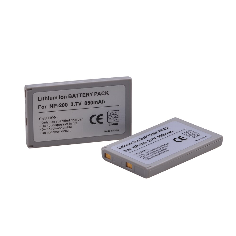 2Pcs 850mAh NP-200 NP200 Lithium ion Battery Pack for KonicaMinolta DiMAGE Xg, X, Xi, Xt, Xt Biz, X20, X21, NP 200 Battery