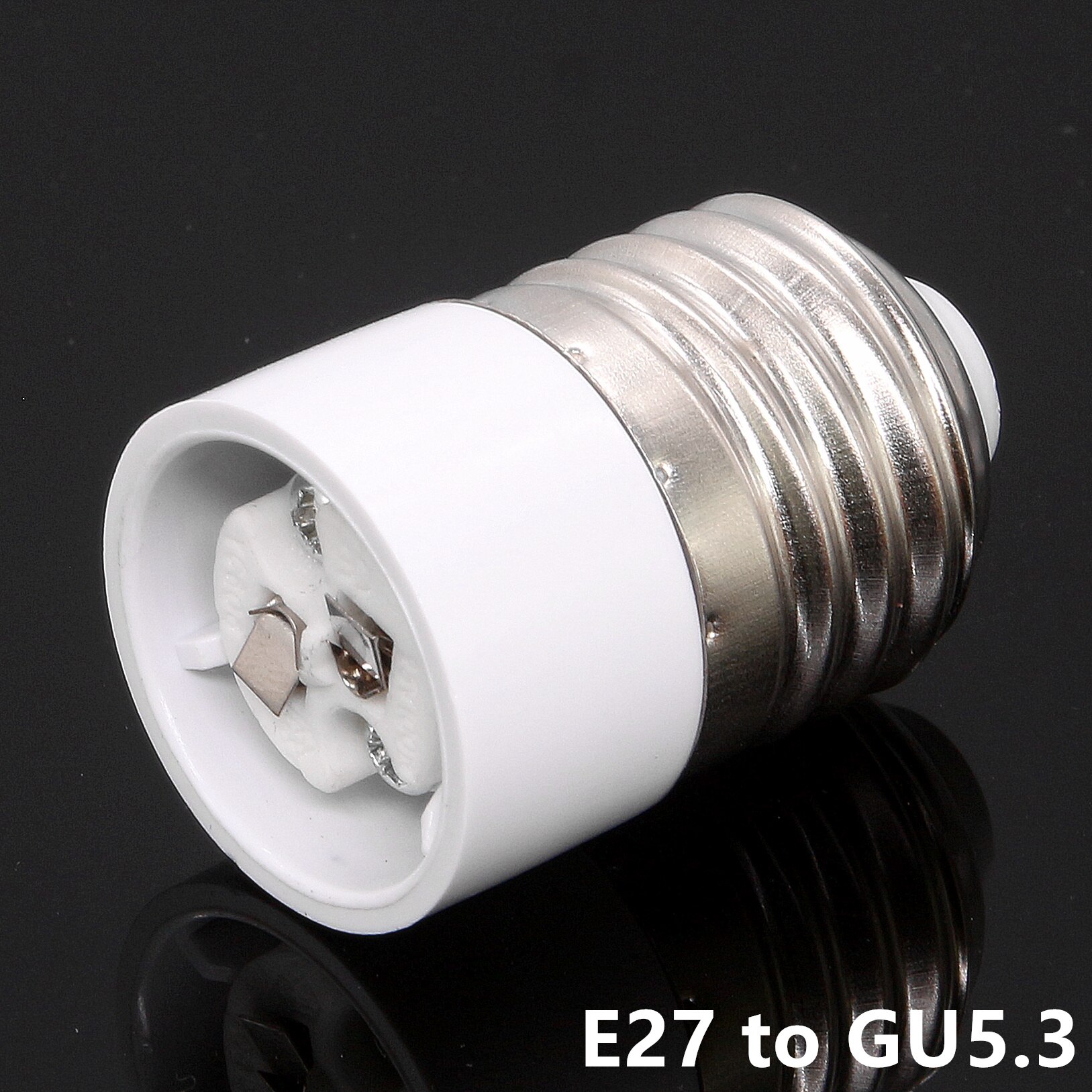 RGB LED bulbs E14 TO E27 B22 GU10 Converter for LED Light Lamp Adapter Conversion Socket Material Fireproof Adapter Lamp Holder: E27 to GU5.3