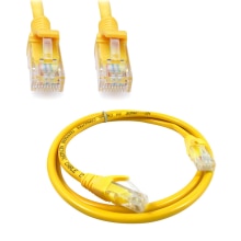 RJ45 CAT5 Ethernet Lan Network Cable Adapter For Computer Modem Anti-interference Yellow Extension Cord RJ45 connector