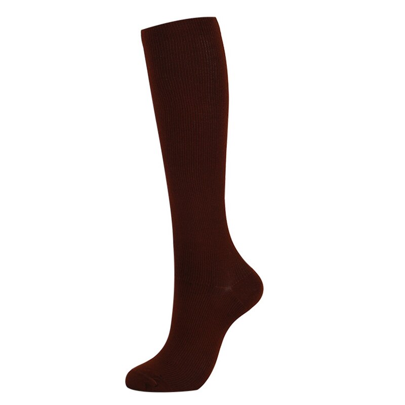 Cycling Compression socks Travel Flight Miracle Sock Unisex Compression Anti Swelling Fatigue DVT Supports Sports Socks: Brown / XXL