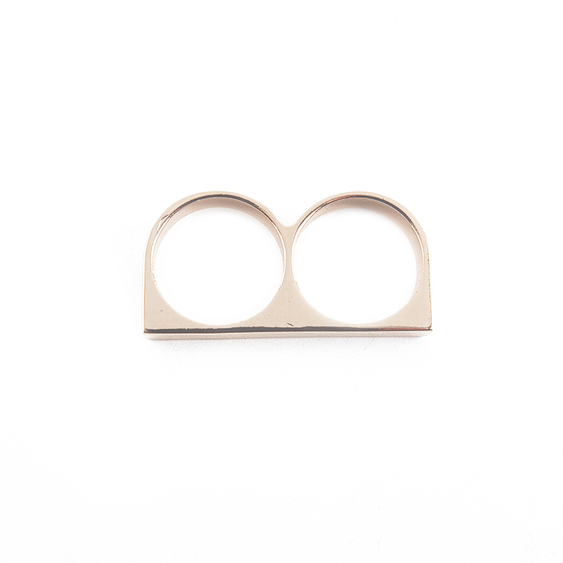1PCS Persönlichkeit Übertreibung Doppel Knuckle Ring Für Männer Zwei Finger Punk Ring