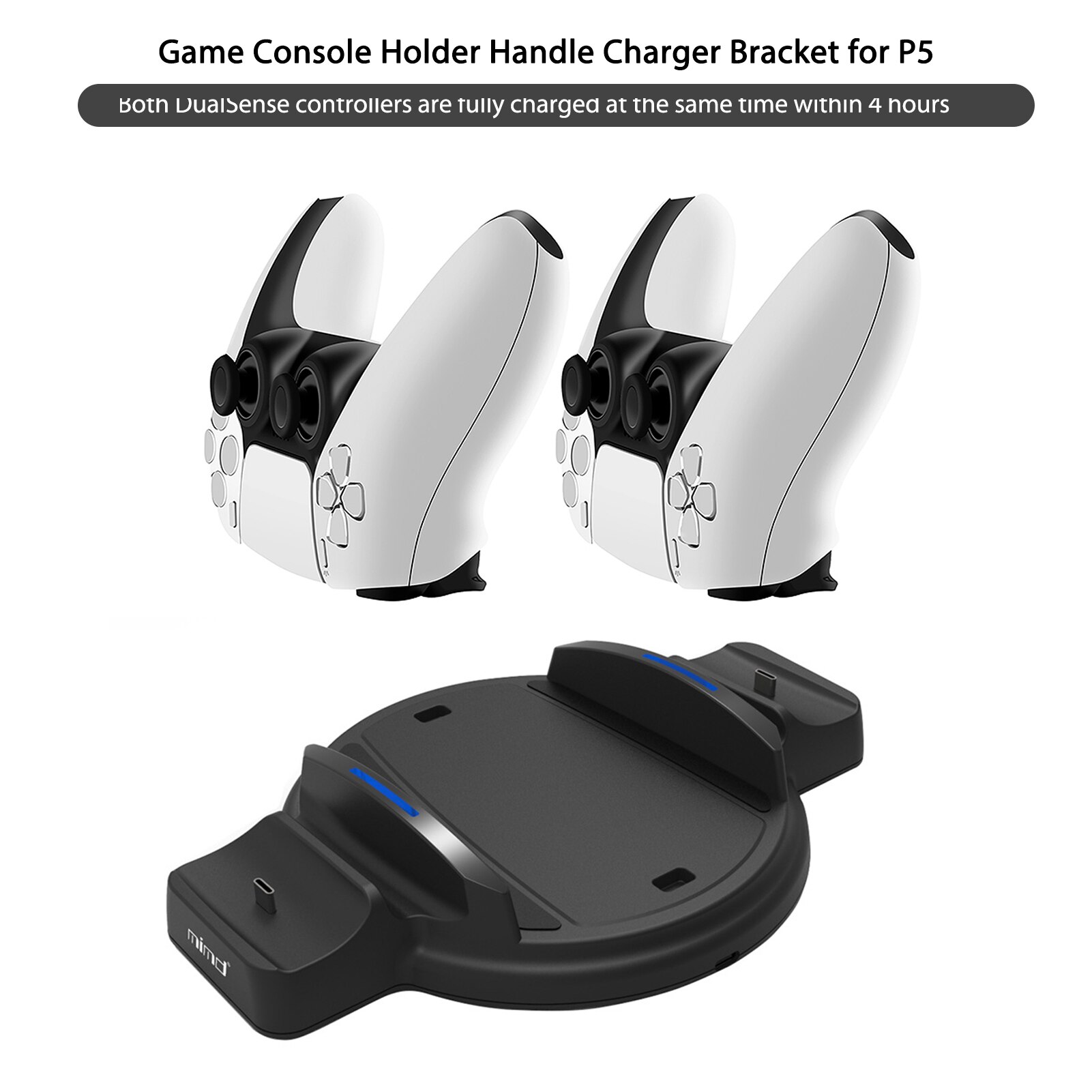 Game Console Houder Handvat Lader Beugel Voor P5 Ronde Base Beugel Tweezitter Charger P5 Game Console Beugel Spel perifere