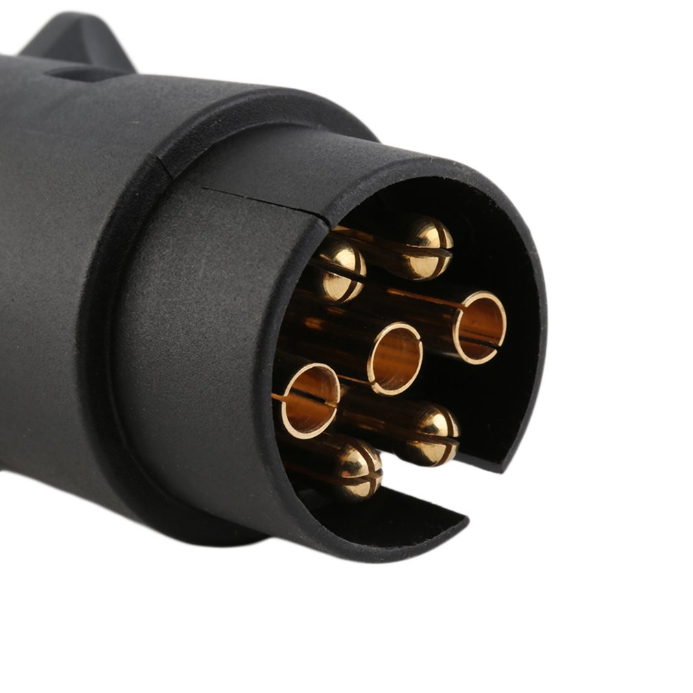 12V 7 Way Round Standard European Car Plug Connector Plastic Car Trailer RVs 7 Pin Socket Plugs For Trailers RVs Car Accessaries