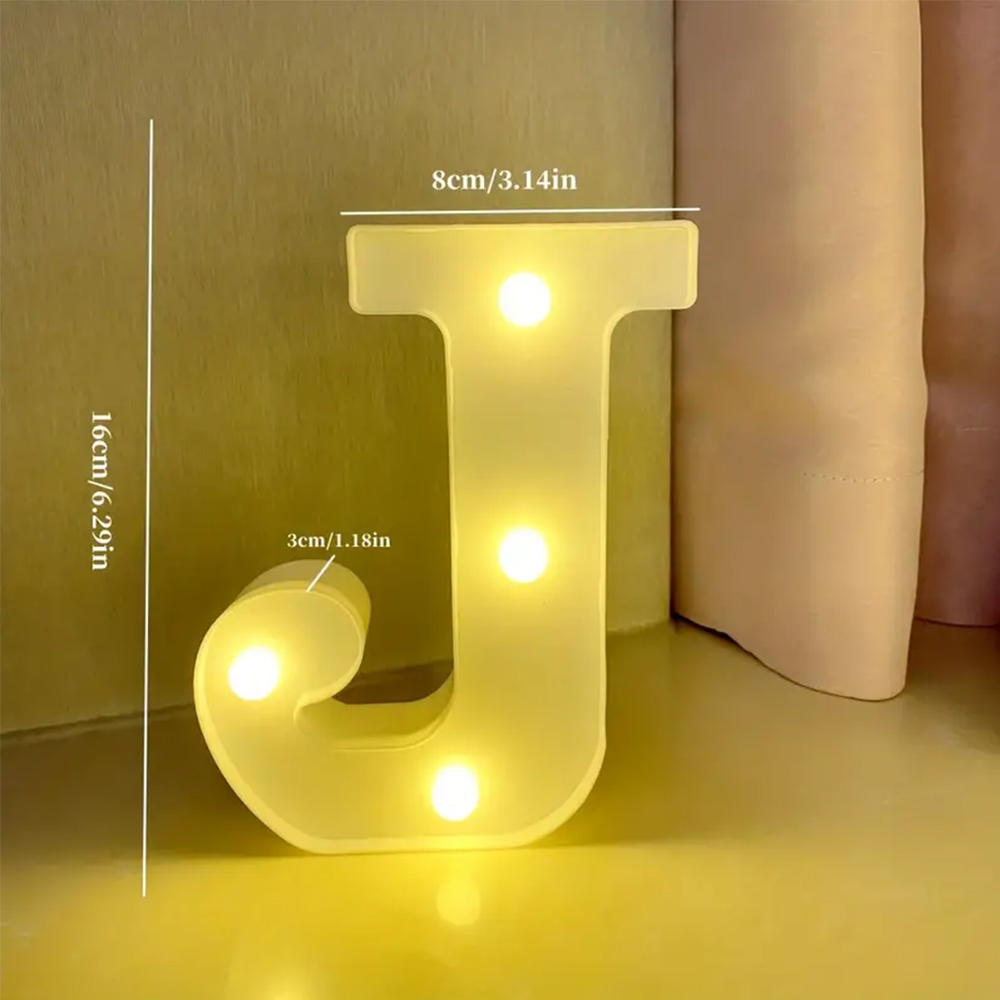 1pc Decorative Letter Led Light Emitting Decoration Battery Night Light Used For Family Weddings Birthdays Parties Letter Lights
