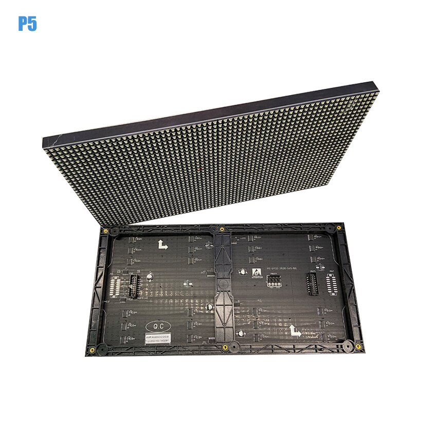 64x32 Pixels Panel 320x160mm Black LED Lamp P5 Indoor SMD2121 Full Color LED Module 1/16 Scan HD LED Panel