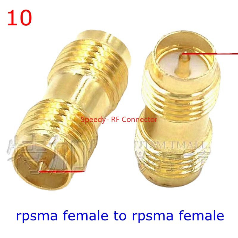 2 pçs/lote sma para sma macho fêmea conector reto 90 graus ângulo direito tipo t 3way divisor rpsma para RP-SMA adaptador macho rf: Vermelho