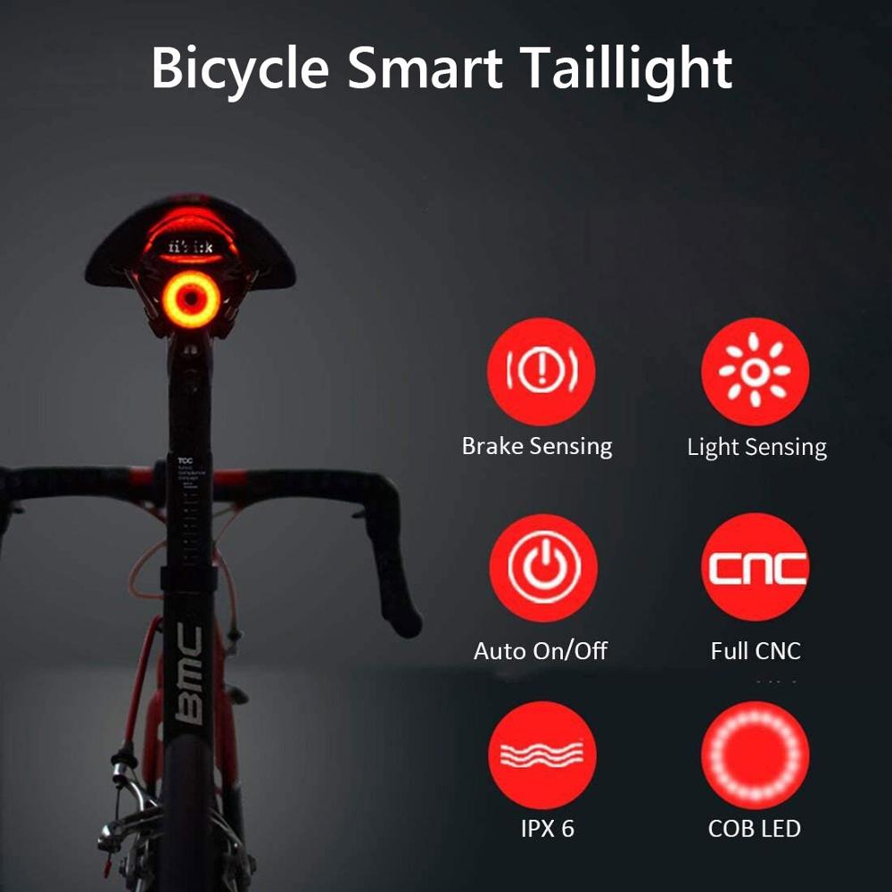 6 Multi Verlichting Modes Fietslicht Usb Charge Led Bike Light Flash Staart Achter Fiets Verlichting Voor Bergen Bike Zadelpen