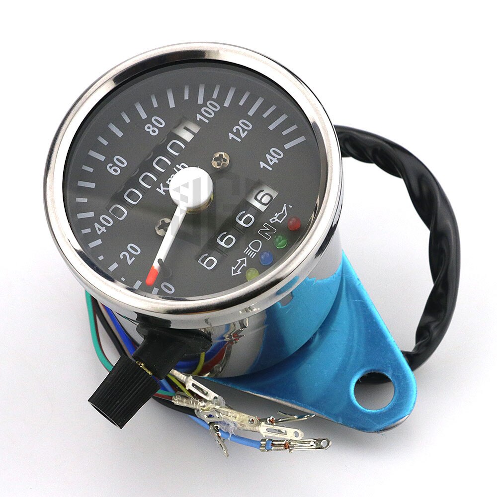 Velocímetro con odómetro Dual para motocicleta, Mini tacómetro Retro, indicador de luz LED Universal, indicador KM/H, para KTM Ducati Kawasaki BMW