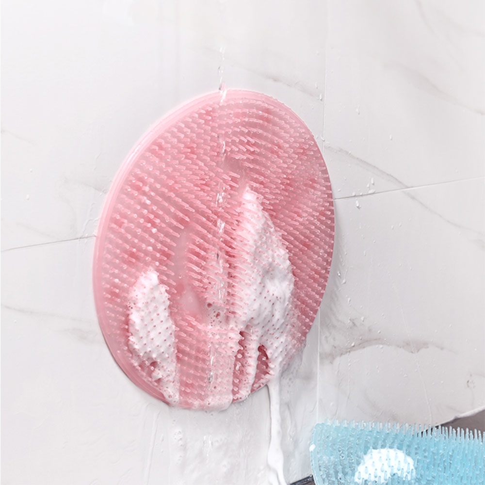 Cepillo de cojín redondo de silicona para masaje de baño de 31cm para lavarse los pies, limpiar la piel muerta, artefacto para baño, cojín trasero, pie de Ducha