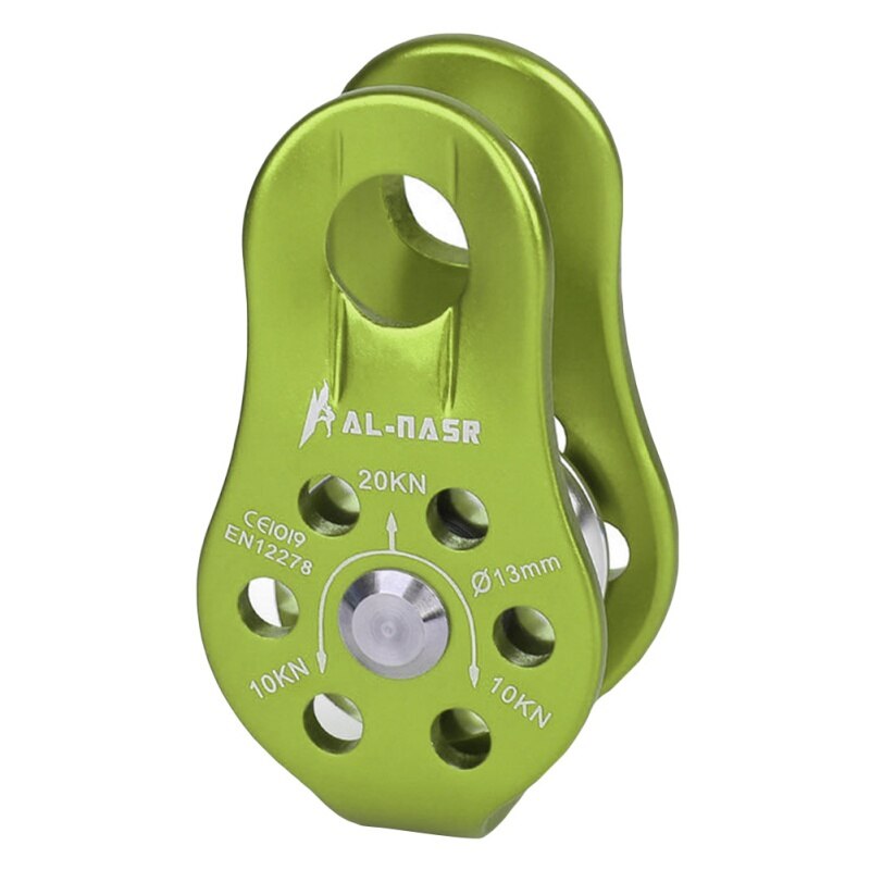 Caminhadas escalada corda polia única polia fixa 20kn montanhismo corda escalada rapel equipamento de sobrevivência ao ar livre esporte: green