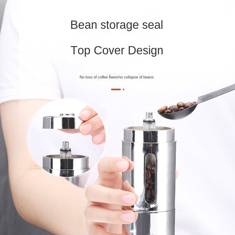 Portable Coffee Grinder Mini Stainless Steel Hand Manual Handmade Coffee Bean Burr Grinders Mill Kitchen Tool Crocus Grinders