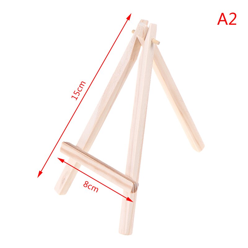 1 pieza de Mini caballete de pintura con trípode de artista de madera para pintura de fotos, soporte para exhibición de postales, Marco, decoración de escritorio, juguete de dibujo: A2