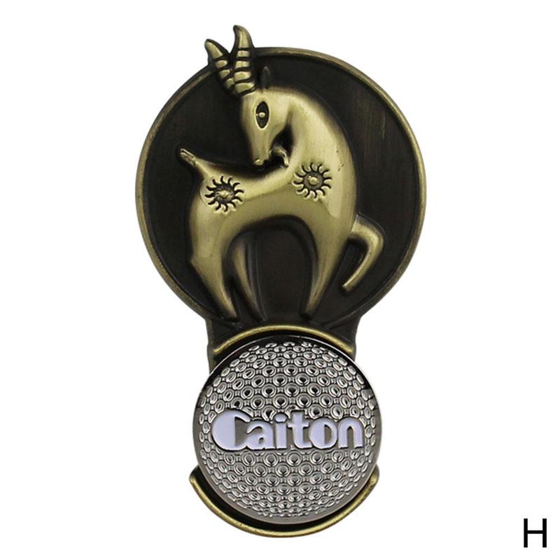 Zodiac Golf Cap Magnetic Absorption Innovative Hat Accessories Clip P1O1: Sheep-Brass