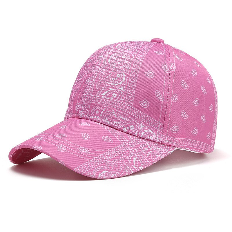 Baseballkappe mit cashew-blumenmuster aus reiner baumwolle, ganzjahres-stretchkappe, schlichter retro-sonnenschutz, lässiger hut für outdoor-aktivitäten, ideal für den alltag.: Rosa