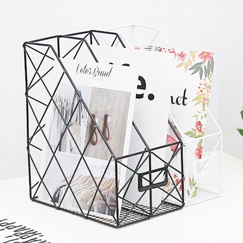 2 Pack Desktop Bookshelf, Stackable Book Organizer With Handle, Storage Rack For CD/Magazine - View #2