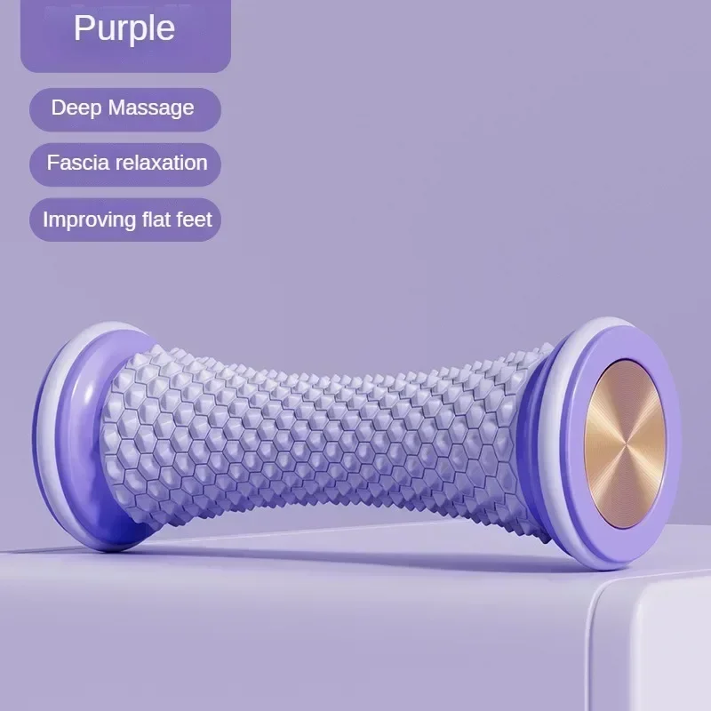 Foot Massager Massage Roller Yoga Massage Ball Plantar Fascia Roller Muscle Relaxation Care Plastic Manual Foot Massager: Gold