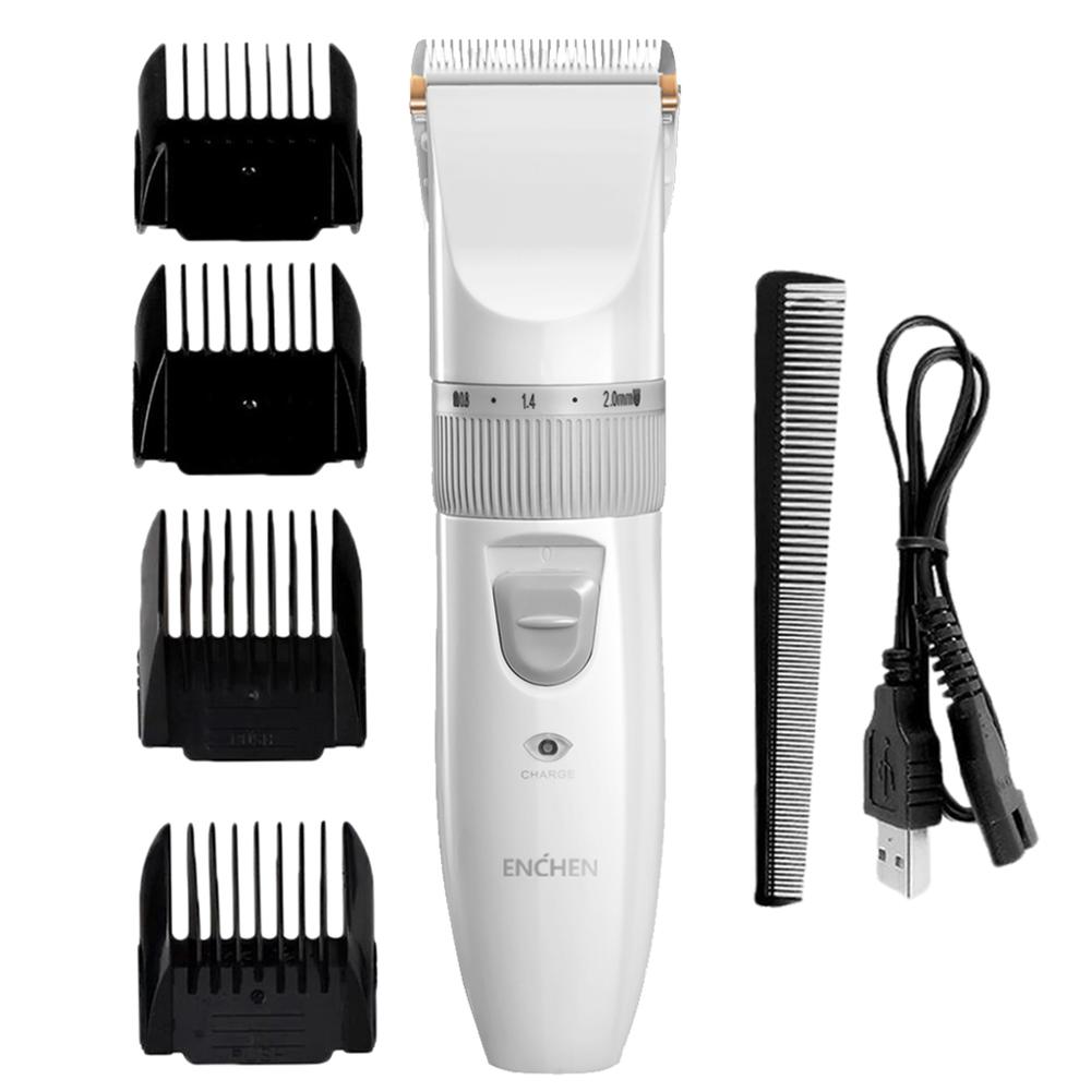 Enchen Boost cortadora de pelo eléctrica Prpfessional cortador de cerámica de pelo USB de carga de la cortadora de pelo USB cortapelos sin cables para niños: Option 8