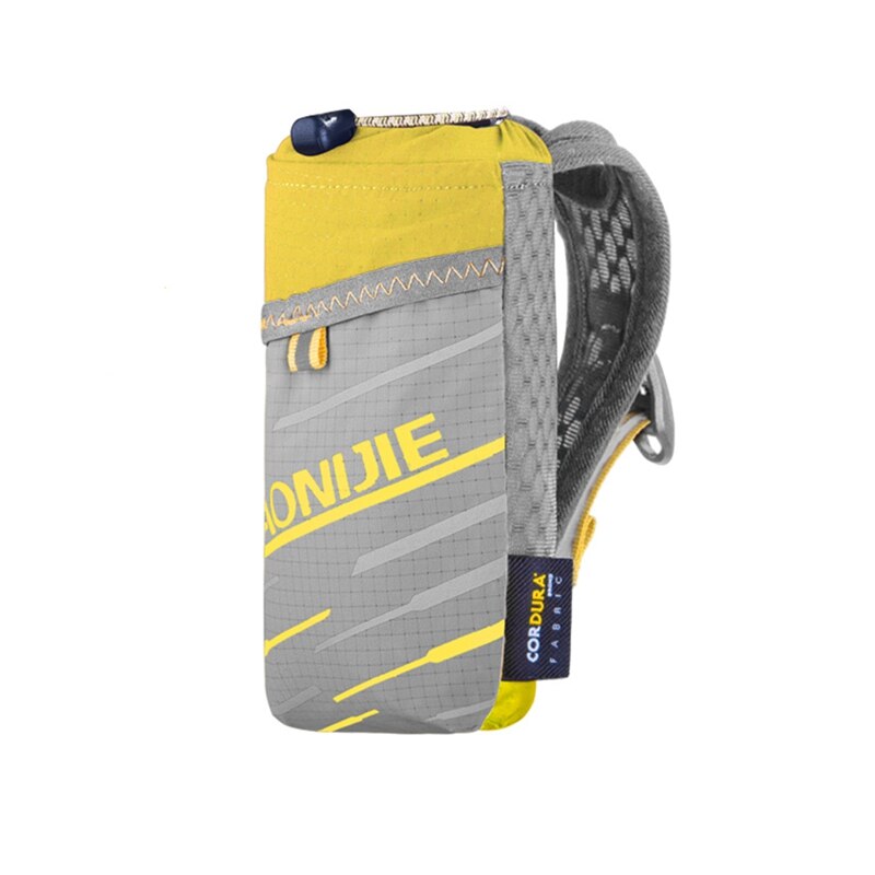 Aonijie handtas voor zachte fles ultralichte hydratatie-rugzak waterfleshouder telefoonhouder tas voor buiten kamperen wandelen: Gele tas