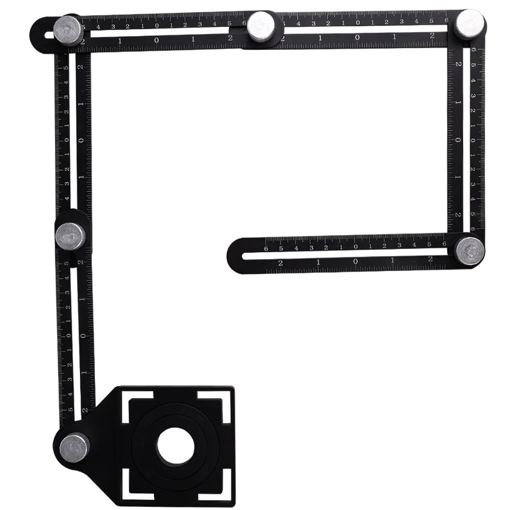 Aluminum Alloy Six-Sided Ruler Measuring Instrument Template Angle Tool Mechanism Slides With Hole Locator