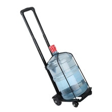 Portable Foldable Luggage Shopping Travel Cart Flatbed Trailer Trolley Barrow with Black Pull Rod