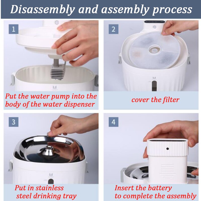 Abreuvoir Intelligent avec capteur de mouvement pour animaux de compagnie, abreuvoir automatique pour chats et chiens, 2l, alimentation USB