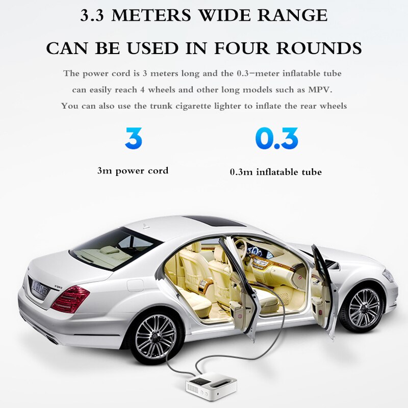 Onever Mini Tire Inflator Car Electric Tire Inflator 12v Air Compressor Auto Tyre Pump Tire Inflatable Air Pump Durable Compact