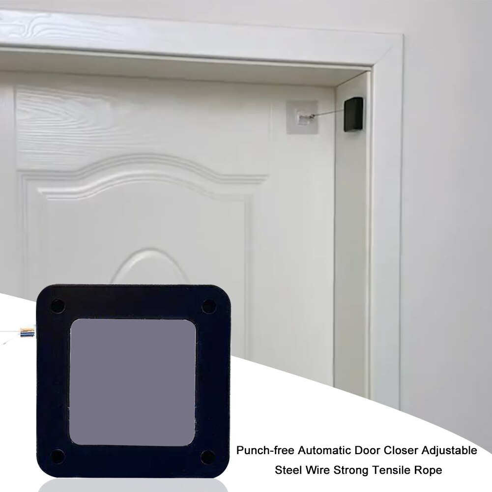 Punch-free Automatic Sensor Door Closer ABS Weatherproof Automatic Sensor Door Closer Wear-resistant Self-Closing Door Tool