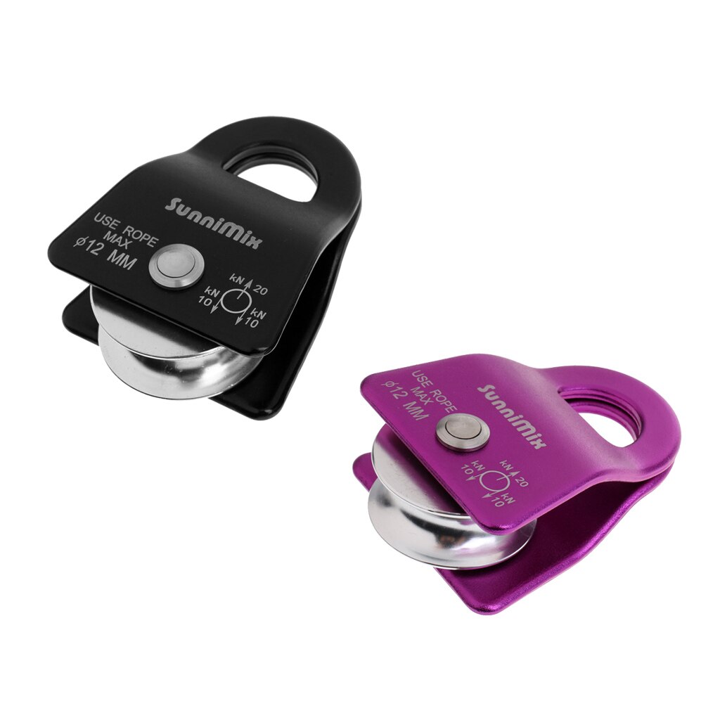 20KN General Purpose Mobile Pulley for Rock Tree Climbing Rigging Lifting