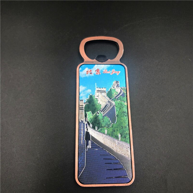 Metalen flesopener koelkaststickers koelkastmagneet shanghai toerisme souvenirs luxe magnetische stickers chinese stijl