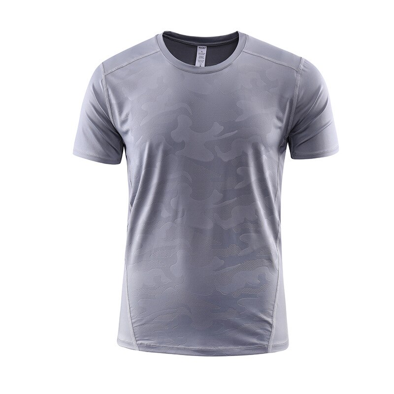 Eli 22 sommarskjorta bomull gym fitness t-shirt herr märkeskläder sport t shirt herr tryck kortärmad löpar t shirt: L / Grå
