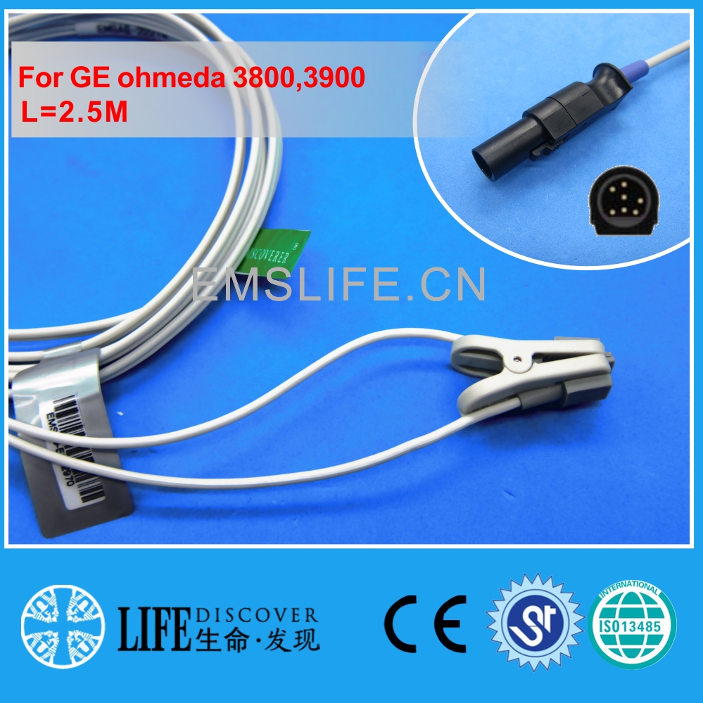 Lange kabel awt volwassen vingerclip spo 2 sensor voor ge ohmeda 3800,3900: Kinderoorclip