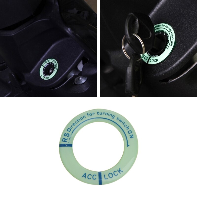 Pegatinas brillantes para coche, llaveros, agujeros, cubierta de interruptor de arranque lumínico, calcomanía para motocicleta, estilismo para coche