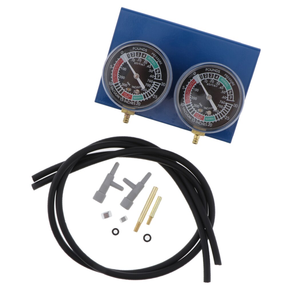 Motorcycle Carb Carburettor Vacuum Balancer Gauge 2 Cylinder Gauges Meter Kit