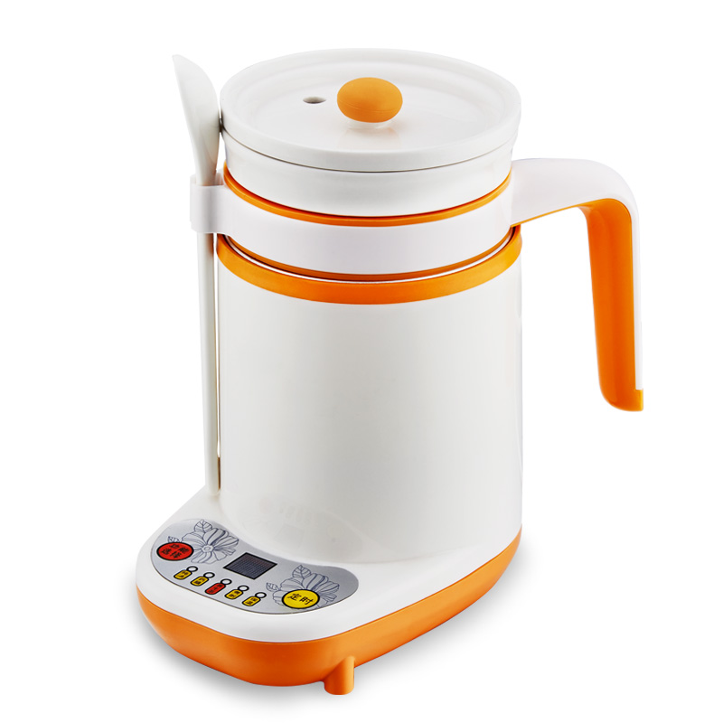 220 V 90 Watt 600 ml Keramik Liner und deckel Mini Gesundheit Tasse schmortopf Isolierung funktion Kleine kochtopf mit löffel 15x18 cm