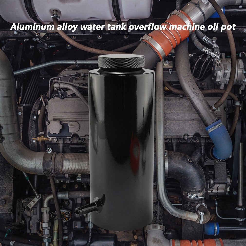 800ml Radiator Coolant Tank Coolant Expansion Tank Cooling Catch Bottle Overflow Reservoir Aluminum Billet