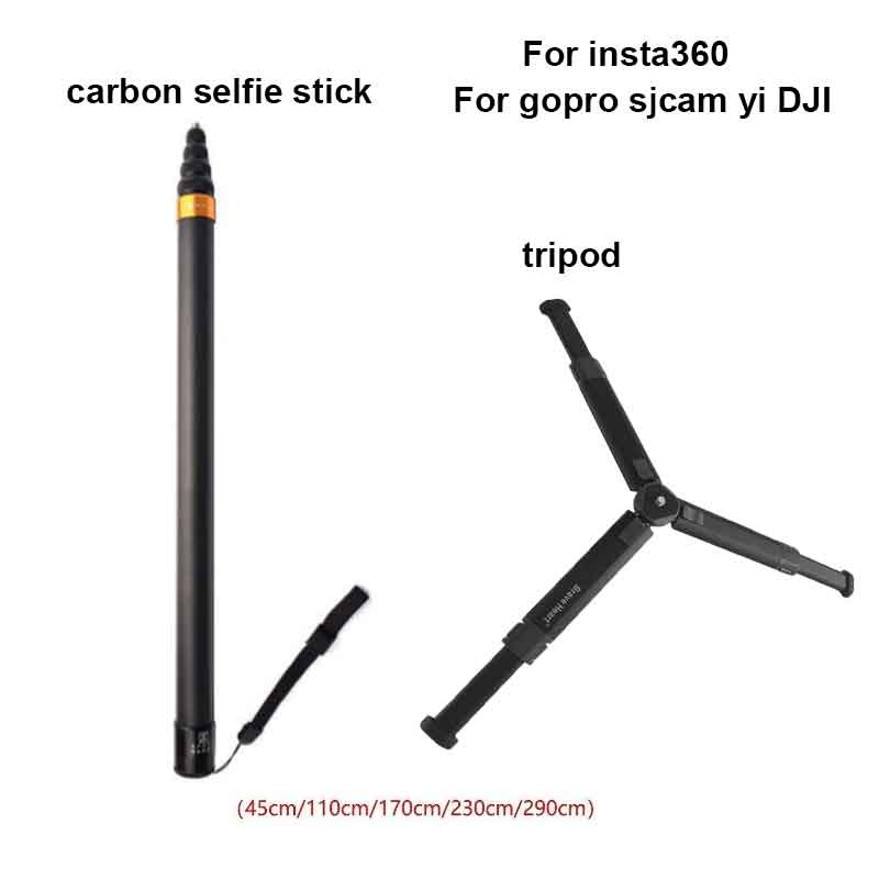 2.9m Ultra-Long Carbon Fiber Invisible monopod tripod Selfie Stick For Insta360 gopro hero 9 10 8 5 4 3 sjcam dji camera