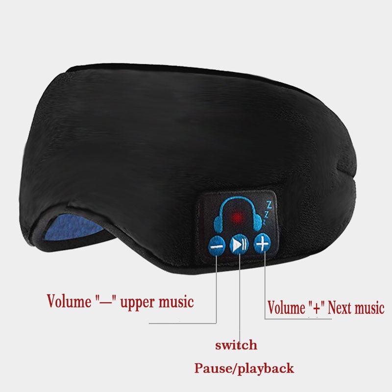 Bluetooth 5.0 Sleep Eye Mask Headphones - Active Noise Cancelling Stereo Headset