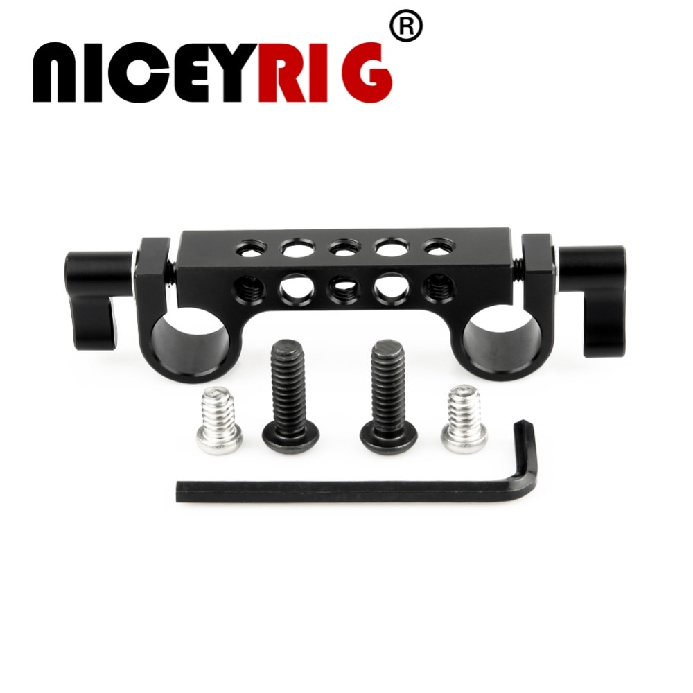 NICEYRIG – pince de tige de 15mm pour appareil Photo DSLR, Plate-forme d&#39;épaule, plaque de Base d&#39;appareil Photo, accessoires Photo, Plate-forme d&#39;épaule 1/4 &quot;3/8&quot;