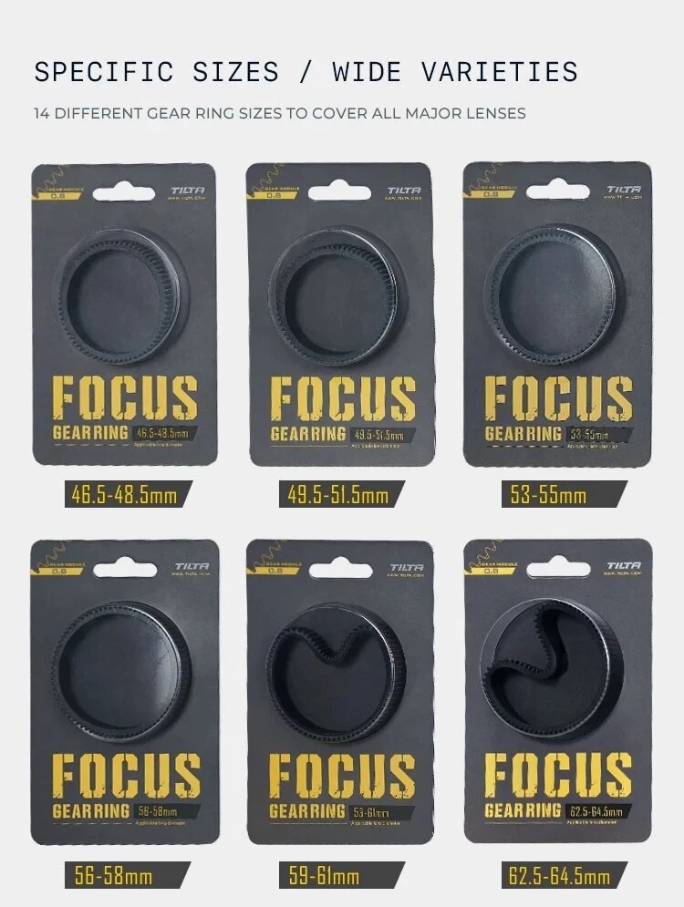 Tilta Tiltaing Seamless Focus Gear Ring 360 ° Rotation Silent Follow Focus Ring For SLR DSLR Camera Accessorie