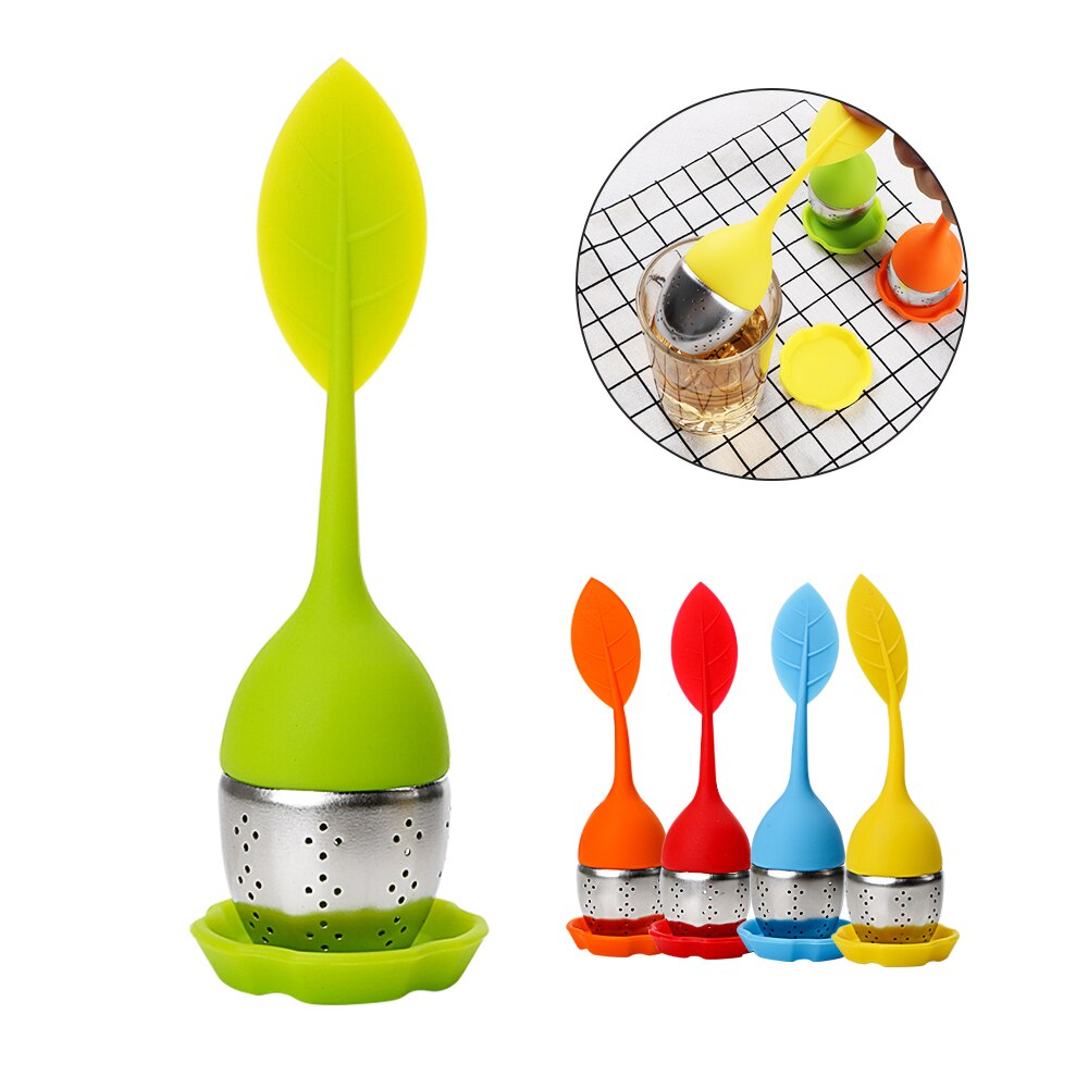Silicone Cute Leaf Tea Infusers High temperature Resistance Tea Strainers Reuseable Teaware Filters Scented Tea Tools