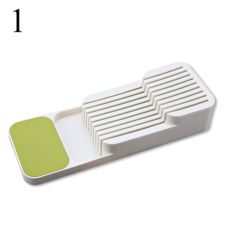 Caja de almacenamiento de vajilla, bandeja de almacenamiento de cucharas, soporte para cuchillos, tenedor, bandeja de cubiertos de plástico, estante de almacenamiento de cocina, 2 uds.: 3