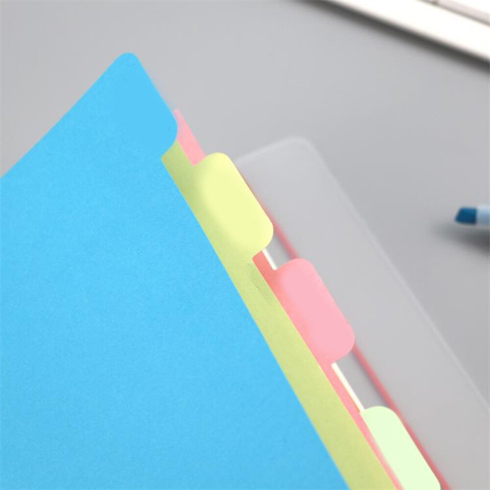 1 stk faneafdeler klassificeret praktisk  a5 farverigt papir dokument organisator etiketter side