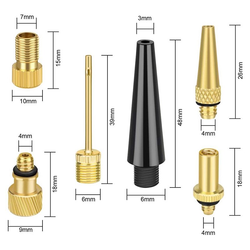 32PCS Bicycle Valve Adapter Pump Adapter Bike Tire Valve Adapters for Bike Tire Inflator Air Pump Compressor